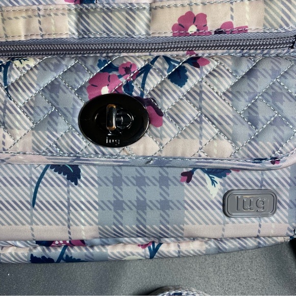 Lug Switch Crossbody/belt bag adjustable/removable strap plaid floral - Picture 5 of 16